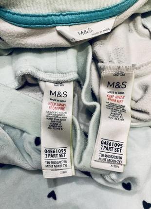 Мега стильная велюровая пижама принт панда 🐼 (унисекс) marks&spencer (англия)3 фото