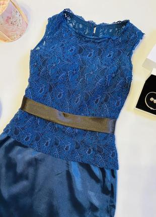 Дорогое итальянское платье гипюр и атлас, нарядное платье, выпускное платье1 фото