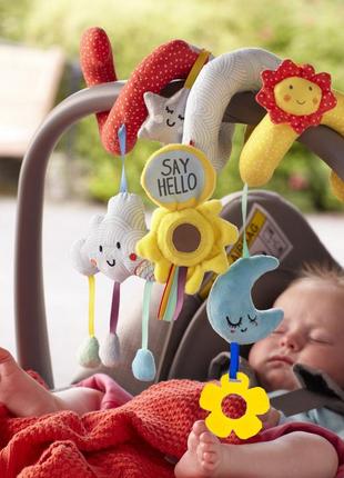 Подвесная игрушка, спиральная подвеска-погремушка для детской кроватки, коляски.4 фото