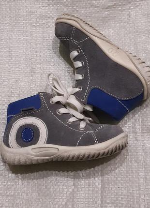 Синьо сірі черевики richter-австрія, натуральна шкіра розмір 20 (12,5 см по устілці)