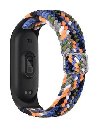 Ремешок нейлоновый mrk для фитнес браслета xiaomi mi band 3 4 5 6 7 melange разноцветный (mrk2262)