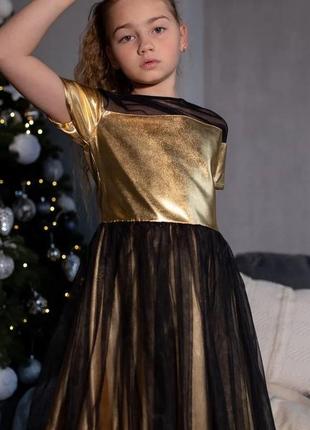 Плаття/сукня екошкіра золото2 фото