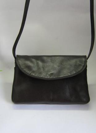 Удобная небольшая кожаная сумка кросс боди через плечо, натуральная кожа, tula1 фото