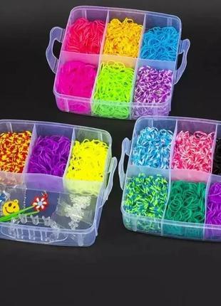 Набор детских резинок для плетения браслетов и аксессуаров || коробка2 фото