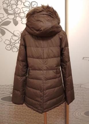 Зимова натуральна тепла куртка пуховик із капюшоном пух перо8 фото
