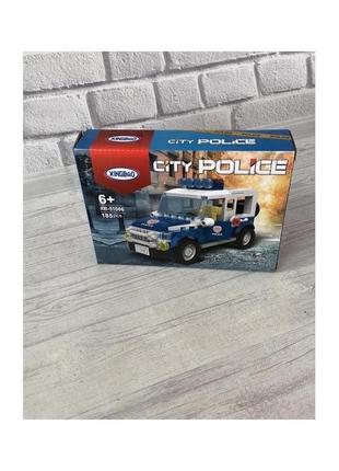 Дитячий конструктор "city police" поліцейська машина 185 деталей || конструктор для дітей