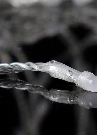 Гирлянда водопад прозрачный провод матовая белая круглая 2,0мх2,0м 240led (белый)   || праздничный декор2 фото