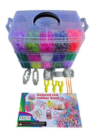 Набор детских резинок для плетения браслетов и аксессуаров3 фото