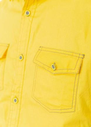 Сорочка чоловіча однотонна, колір жовтий, 186r71145 фото