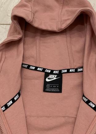 Nike зіпхуді худі жіноче рожеве з капішоном кофта на замок5 фото