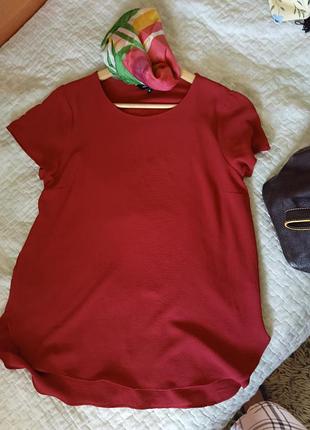 Блуза блузон короткий рукав