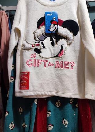 Пижама для девочки бренд disney, утепленная на 6 лет