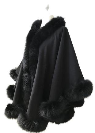 Пончо кейп пальто rizhikova 85 см black one size ro-1897