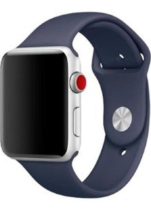 Ремінець для apple watch 38mm силіконовий темно-синій (m-l)