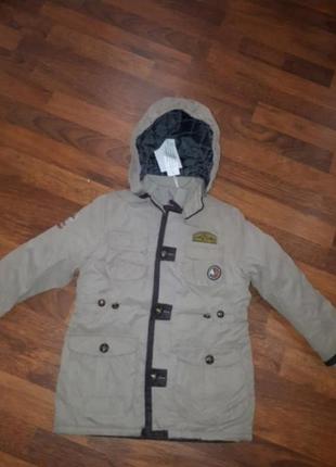 Зимнее пуферное пальто chicco 110cm
