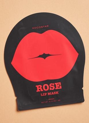 Гідрогелеві патчі для губ "троянда" kocostar rose lip mask jar, 3 гр.