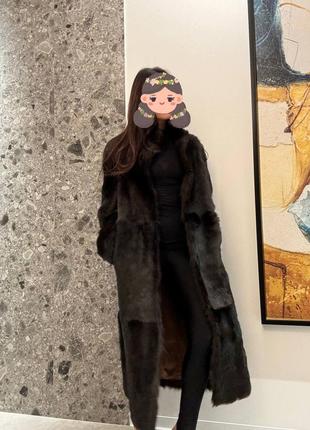 Женское пальто шуба из меха ягненка премиум качества gant оригинал9 фото