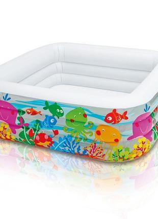 Детский надувной бассейн 57471 np intex аквариум