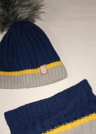 Набор 4-6p. зимняя,шапка +хомут