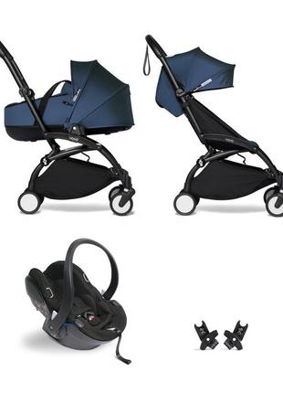 Коляска 3 в 1 babyzen yoyo² с люлькой bassinet navy blue/af airfrance+автокресло