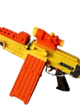 Дитячий бластер-кулемет saw nerf elite 010 на батарейках || іграшкова зброя