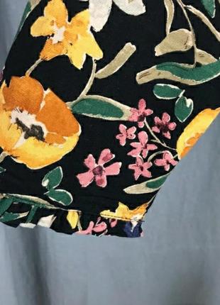 Блуза в цветочный принт с бантом zara8 фото