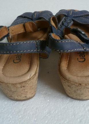 Босоножки сандалии  синие кожа gabor3 фото