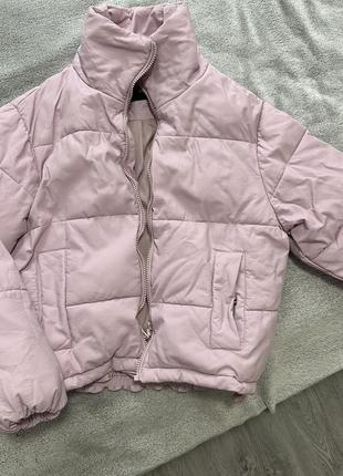 Куртка женская демисезонная лиловая короткая