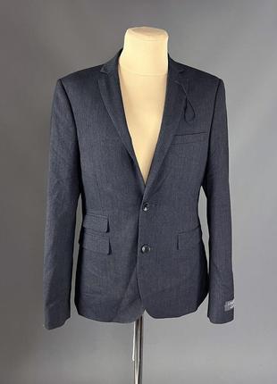 Пиджак фирменный m&amp;s limited, серый, slim fit