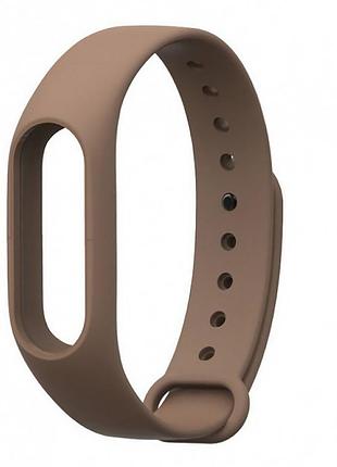 Силіконовий ремінець mrk для фітнес браслета xiaomi mi band 2 brown (mrk0053)