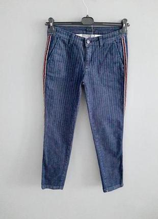 Фирменные стильные джинсы slim с лампасами_# 4083 фото