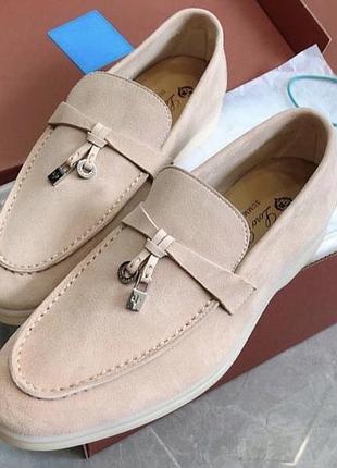 Мокасини бежеві loro piana