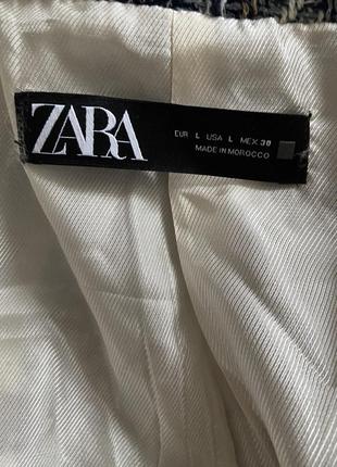 Трендовий твідовий жакет,блейзер в клітинку zara7 фото