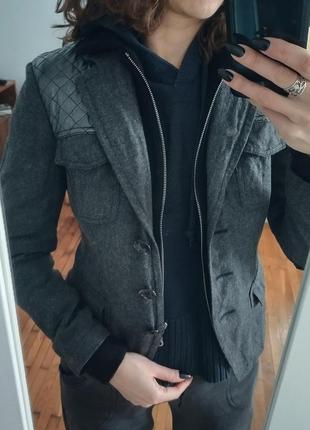 Комбинированный шерстяной пиджак - в идеале2 фото