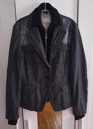 Комбинированный шерстяной пиджак - в идеале1 фото