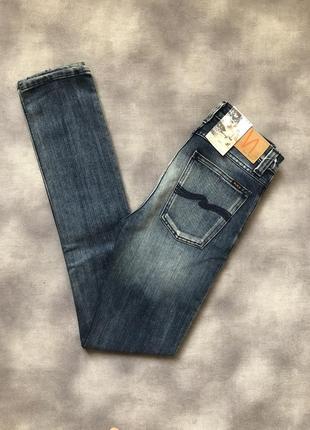 Вузькі джинси з високою посадкою nudie jeans1 фото