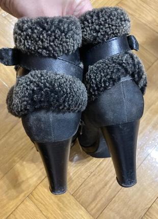 Сапоги ботинки з нубука мех зимние2 фото