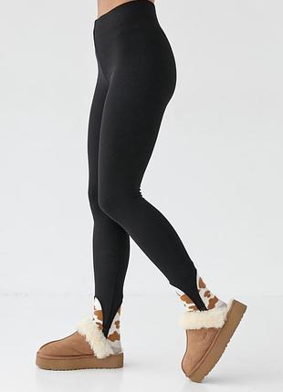 Утеплені легінси з штрипками