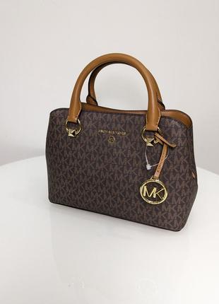 Сумка брендовая michael kors edith small logo satchel оригинал на подарок женщине/девочке