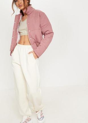 Розовая курточка пуховик prettylittlething uk -10
