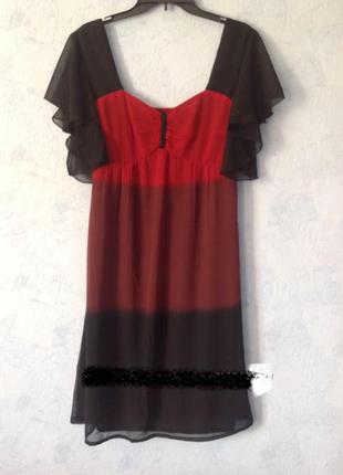 Красно-черное платье