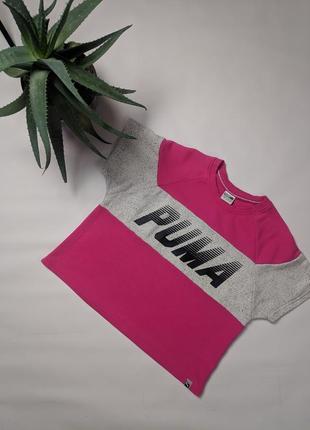 Футболка  t-shirt oversize puma women pink &amp; white printed2 фото