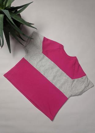 Футболка  t-shirt oversize puma women pink &amp; white printed3 фото