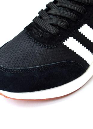 Adidas iniki черные с белым кроссовки женские замшевые зимние теплые термо на флисе ботинки сапоги низкие адидас иniки6 фото