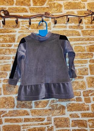 Кофта / туніка велюрова для дівчинки