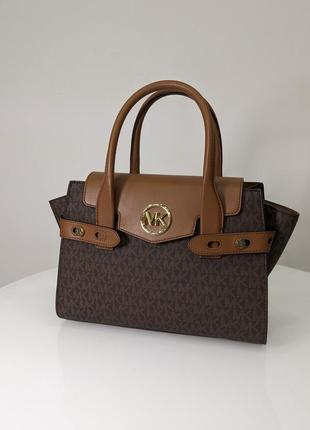 Сумка брендовая michae kors carmen medium logo satchel оригинал на подарок1 фото