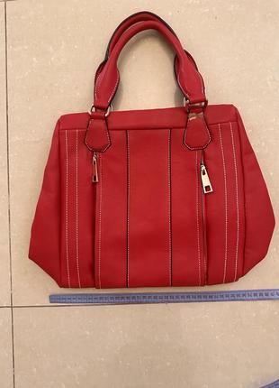 Дамская сумка сумочка женская красная3 фото