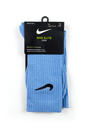 Носки nike elite м 38-42 голубые высокие с технологией dri-fit носки nike