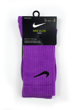 Шкарпетки nike elite м 38-42 фіолетові високі з технологією dri-fit носки nike