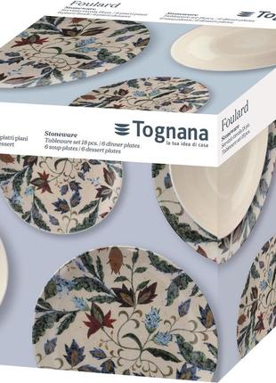 Столовий сервіз tognana foulard denim 18 предметів3 фото